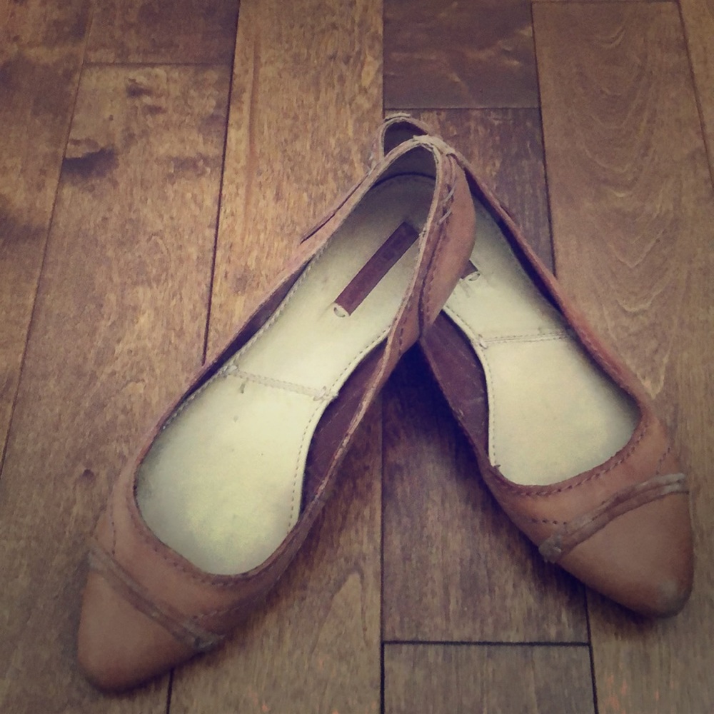 Frye Ballet Flats Size 8 Cognac